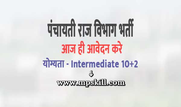 Panchayati Raj Recruitment 2025 issued for Data Entry Operator posts at Panchayati Raj Department. Check eligibility, selection process,